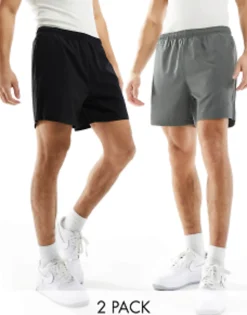 Shorts*4505 Icon 5 Inch Training Shorts With Quick Dry In Black And Grey Black/Grey