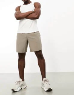 Shorts*4505 Icon 7 Inch Training Shorts With Quick Dry In Beige Taupe