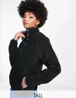 Tall*4505 Tall Ski Fleece With Poppers Black