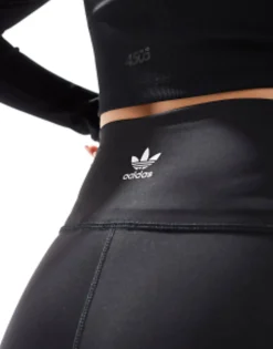Trousers & Leggings*adidas Originals Adicolor Three Stripe High Waisted Legging Shorts In Black