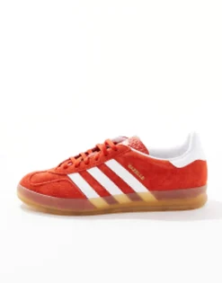Sportswear*adidas Originals Gazelle Indoor Trainers In Red With Gum Sole Bold Orange/Ftw