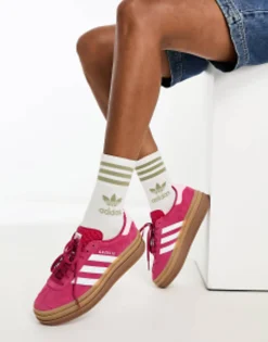 Sportswear*adidas Originals Gazelle Bold Platform Trainers In With Gum Sole Wild Pink