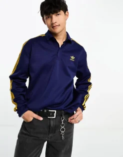 Polo Shirts*adidas Originals Superstar Long Sleeve Polo Shirt In Navy Dark Blue