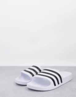 Sportswear*adidas performance Adidas Swim Adilette Sliders In And Black White