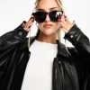 Sunglasses*AJ Morgan Retro Round Sunglasses In Black