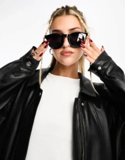 Sunglasses*AJ Morgan Retro Round Sunglasses In Black