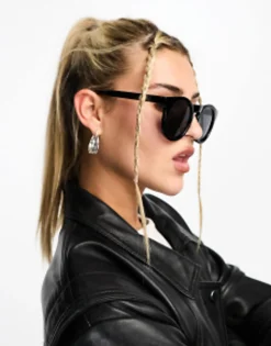 Sunglasses*AJ Morgan Retro Round Sunglasses In Black