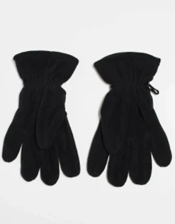 Gloves*Alpha Industries Label Fleece Gloves In Black
