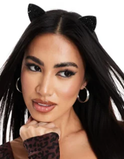 Hair Accessories*Ann Summers Halloween Diamante Cat Ears Headband In Black