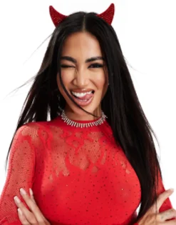 Hair Accessories*Ann Summers Halloween Diamante Devil Horn Headband In Red