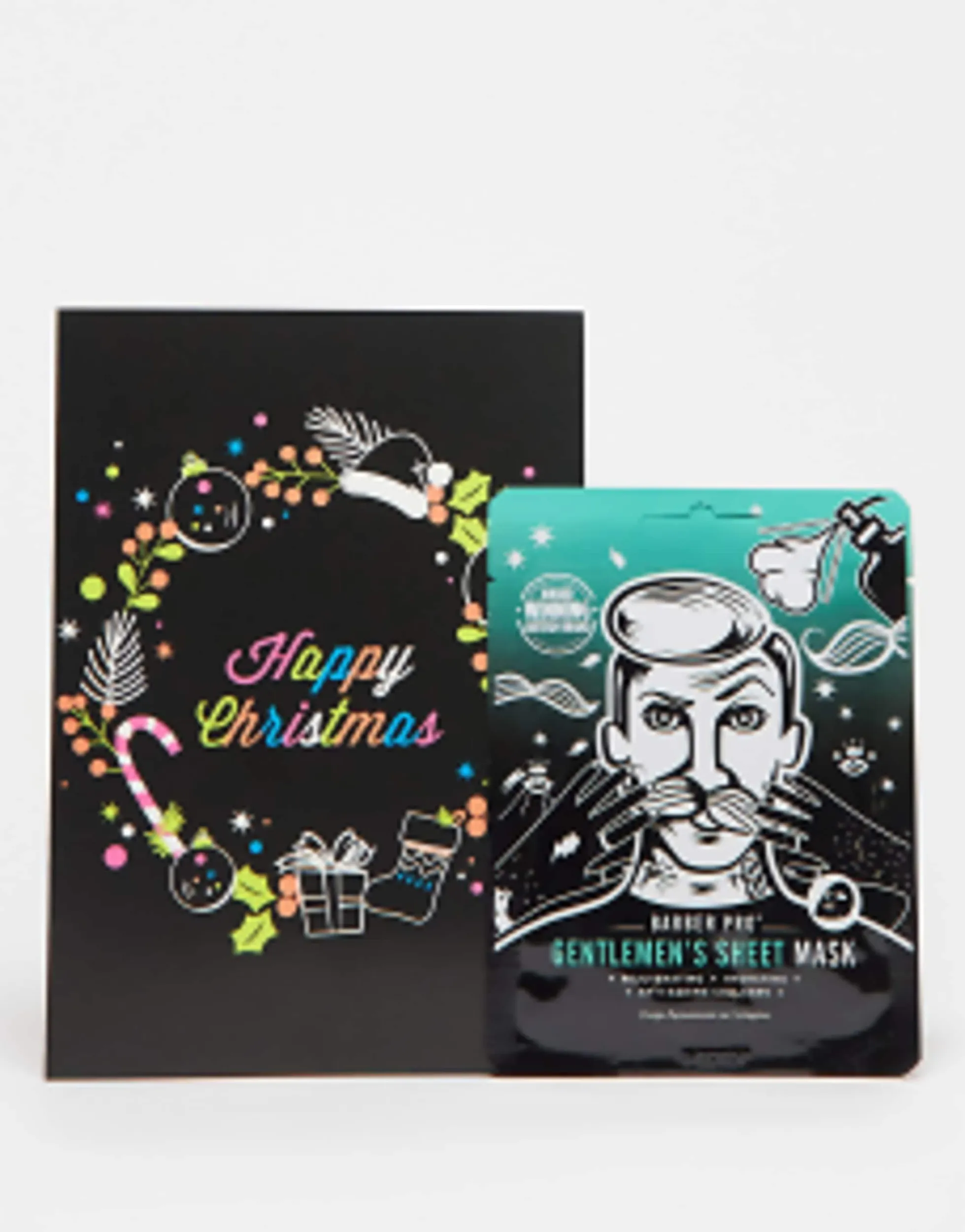 Gifts*Barber Pro Christmask Card With Gentleman'S Face Mask No Colour