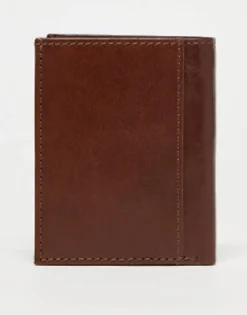 Gifts*Barbour Colwell Small Billfold Wallet In Brown Classic/Brown
