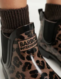 Chelsea Boots*Barbour International Assen Chelsea Boot In Leopard Print Jaguar Print
