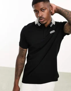 Polo Shirts*Barbour International Lydden Short Sleeve Polo Shirt In Black