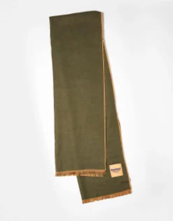 Scarves*Barbour X Exclusive Unisex Two Tone Scarf In Olive & Orange Dusty Olive