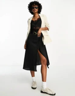 Suits & Tailoring*Bershka Oversized Blazer In Stone Grey