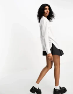 Shirts*Bershka Oversized Shirt In White