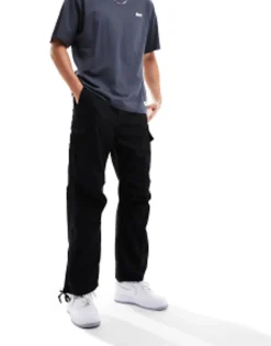Trousers & Chinos*Bershka Parachute Cargo Trousers In Black