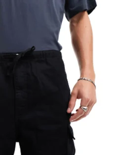 Trousers & Chinos*Bershka Parachute Cargo Trousers In Black