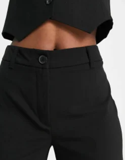 Trousers & Leggings*Bershka Wide Leg Slouchy Dad Tailored Trousers In Black