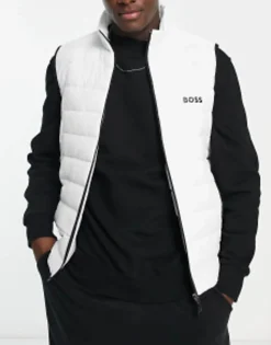 Sportswear*BOSS Green Boss Athleisure Thor Quilted Gilet In White