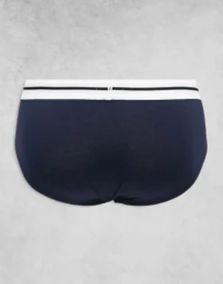 Underwear*BOSS Bodywear Bold 3 Pack Hipster Brief In Black, Blue And White Multi