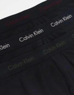 Underwear*Calvin Klein Cotton Stretch 3 Pack Low Rise Trunks In Black