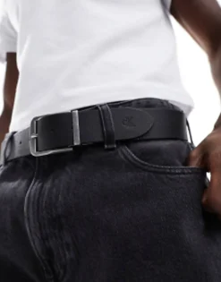 Belts*Calvin Klein Jeans Classic Reversible Leather Belt In Black