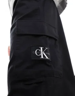 Trousers & Chinos*Calvin Klein Jeans Essential Regular Cargo Pants In Black Ck Black