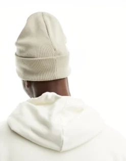 Beanies*Calvin Klein Jeans Monogram Logo Embroidered Beanie In Taupe Plaza Taupe