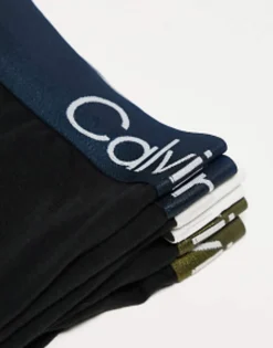 Underwear*Calvin Klein 3-Pack Boxer Brief With Coloured Waistband In Black