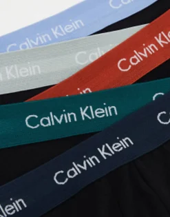 Underwear*Calvin Klein 5-Pack Trunks With Coloured Waistband In Black