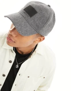 Caps & Hats*Calvin Klein Wool Cap In Charcoal Medium Charcoal