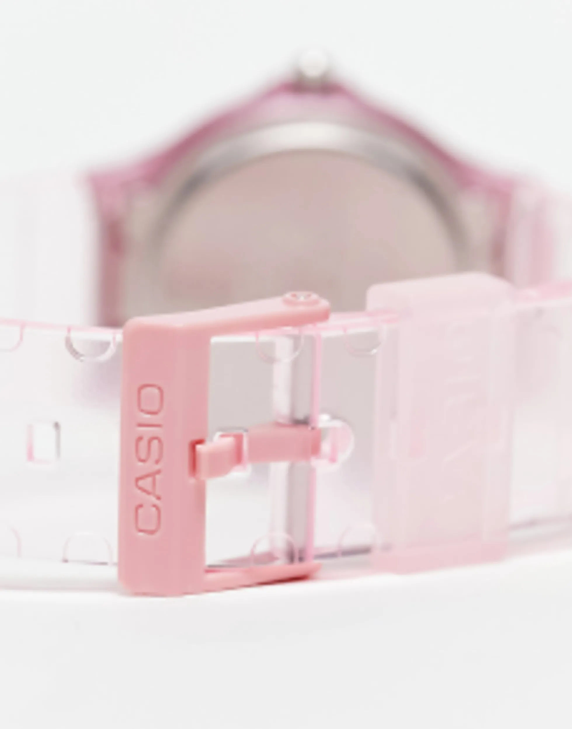 Watches*Casio Mq24S Skeleton Series Silicone Watch In Baby Pink