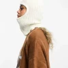 Scarves*Collusion Knitted Balaclava In Ecru Ivory