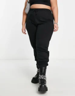 Tracksuits & Joggers*Collusion Plus Oversized Branded Joggers In Black