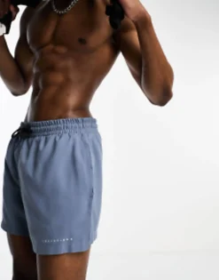 Swimwear*Collusion Shorter Length Swim Short In Blue