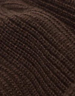 Hats*Collusion Unisex Beanie In Chocolate Brown