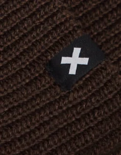 Hats*Collusion Unisex Beanie In Chocolate Brown