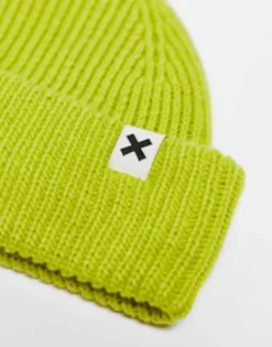 Beanies*Collusion Unisex Fisherman Beanie In Lime Green Mid Green
