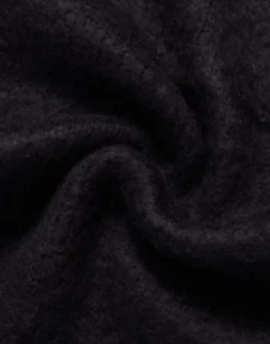 Scarves*Collusion Unisex Fluffy Knit Logo Scarf In Black