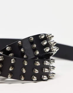 Belts*Collusion Unisex Studded Belt In Black