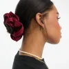 Hair Accessories*Daisy Street Oversized Satin Scrunchie In Red
