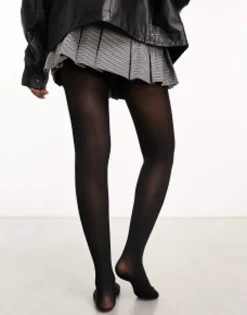 Socks & Tights*DESIGN 2 Pack 40 Denier Tights In Black