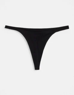Multipacks*DESIGN 3 Pack Basic Cotton Tanga Thongs In Black