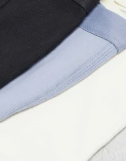 Underwear*DESIGN 3 Pack Jock Straps In Grey/Black/Off White Multi