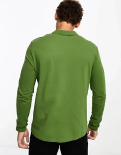 Polo Shirts*DESIGN 2 Pack Long Sleeve Pique Polo In Green And Navy Multi