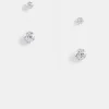 Gifts*DESIGN 2 Pack Stud Earring Set With Crystal In Tone Silver