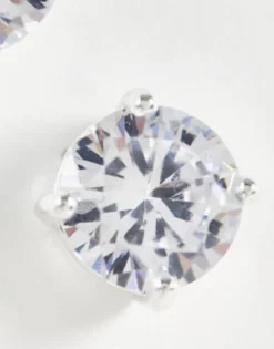 Gifts*DESIGN 2 Pack Stud Earring Set With Crystal In Tone Silver