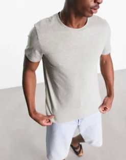 Tall*DESIGN 5 Pack T-Shirt With Crew Neck In Ple Colours Multi